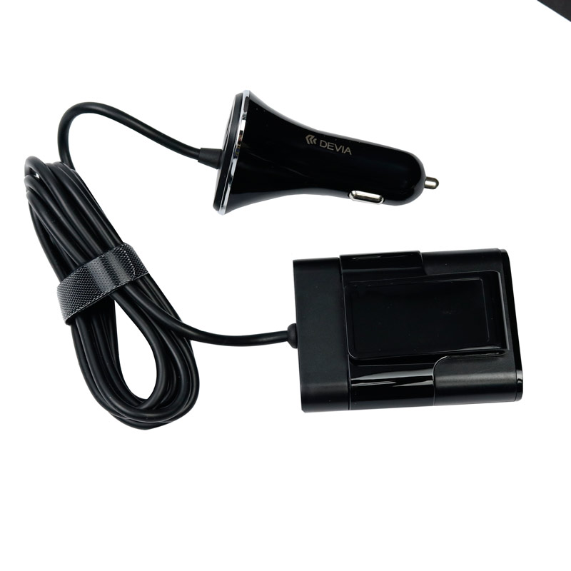 شارژر فندکی و هاب فست شارژ Devia Ibox Car Hub 6.8A