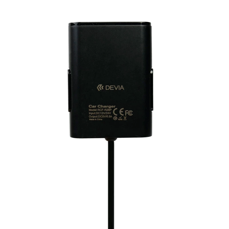 شارژر فندکی و هاب فست شارژ Devia Ibox Car Hub 6.8A