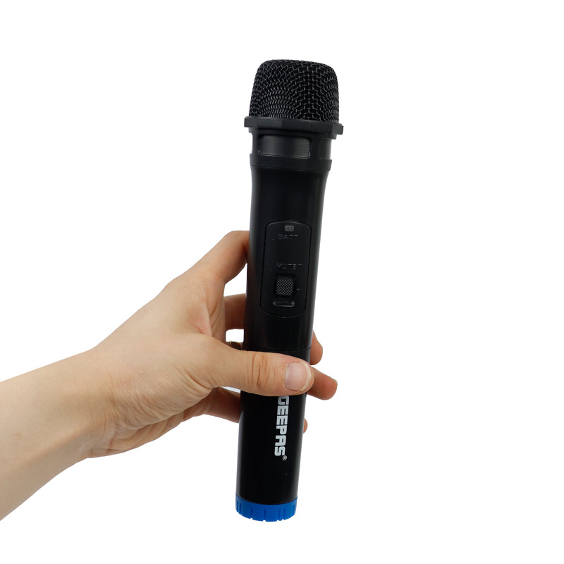 اسپیکر چمدانی بلوتوثی رم و فلش خور Geepas GMS8568 + میکروفون و ریموت کنترل