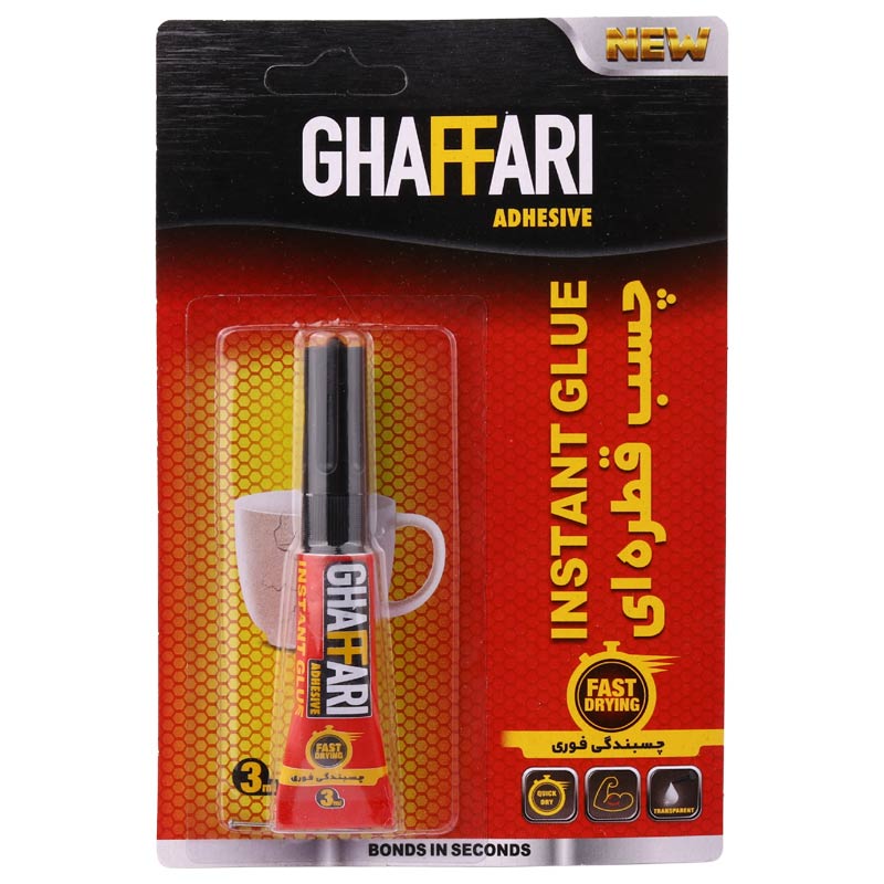 چسب قطره ای 3 میلی لیتر غفاری Instant Glue