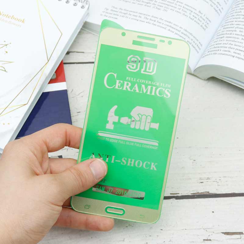 گلس سرامیکی Samsung J7 2016 طلایی