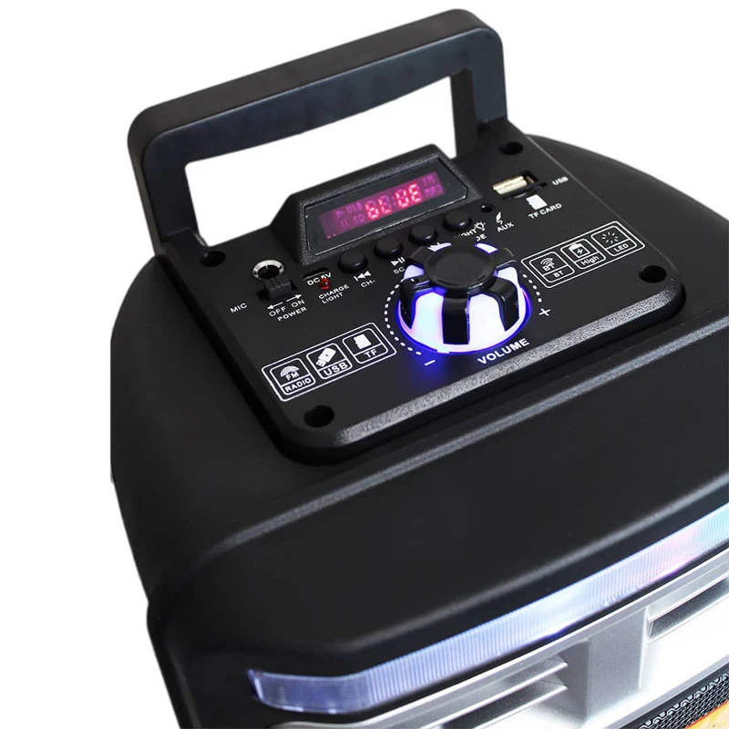 اسپیکر چمدانی بلوتوثی رم و فلش خور HIFI CH-T85 + میکروفون و ریموت کنترل