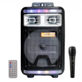 اسپیکر چمدانی بلوتوثی رم و فلش خور HIFI CH-T85 + میکروفون و ریموت کنترل