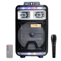 اسپیکر چمدانی بلوتوثی رم و فلش خور HIFI CH-T85 + میکروفون و ریموت کنترل