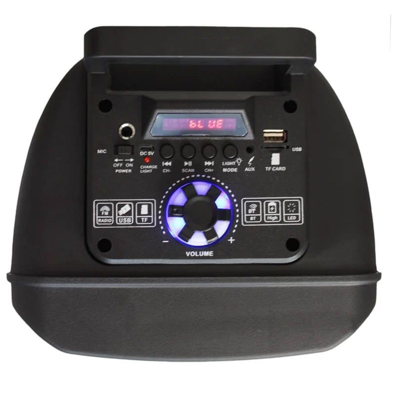 اسپیکر چمدانی بلوتوثی رم و فلش خور HIFI CH-T85 + میکروفون و ریموت کنترل