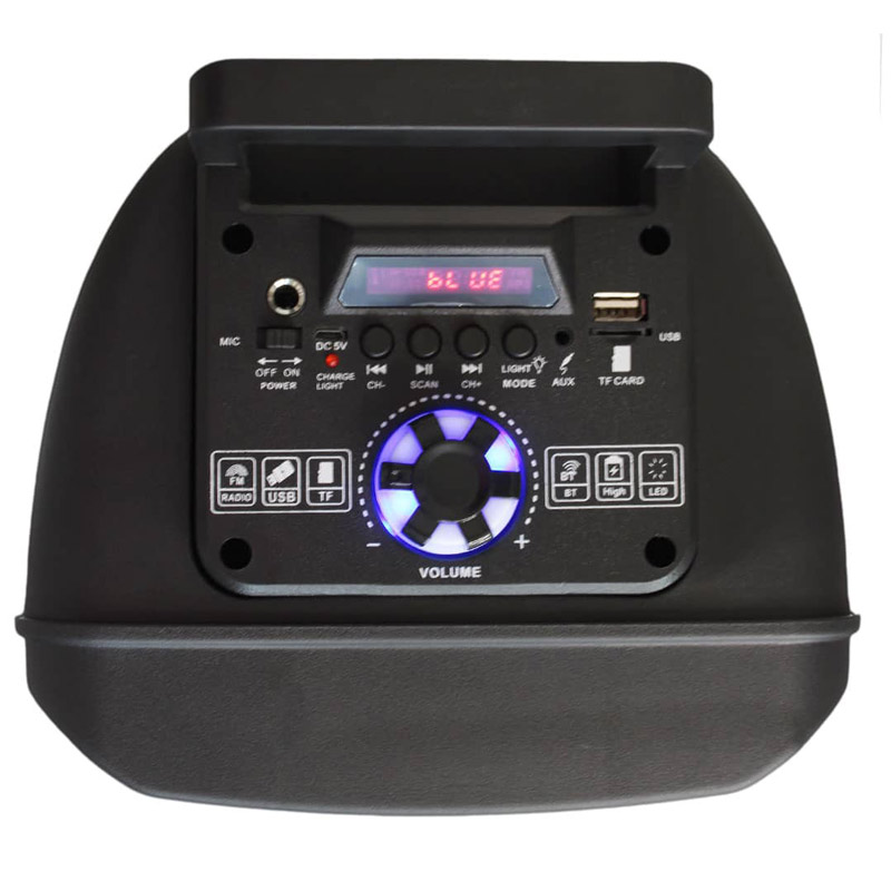 اسپیکر چمدانی بلوتوثی رم و فلش خور HIFI CH-T85 + میکروفون و ریموت کنترل