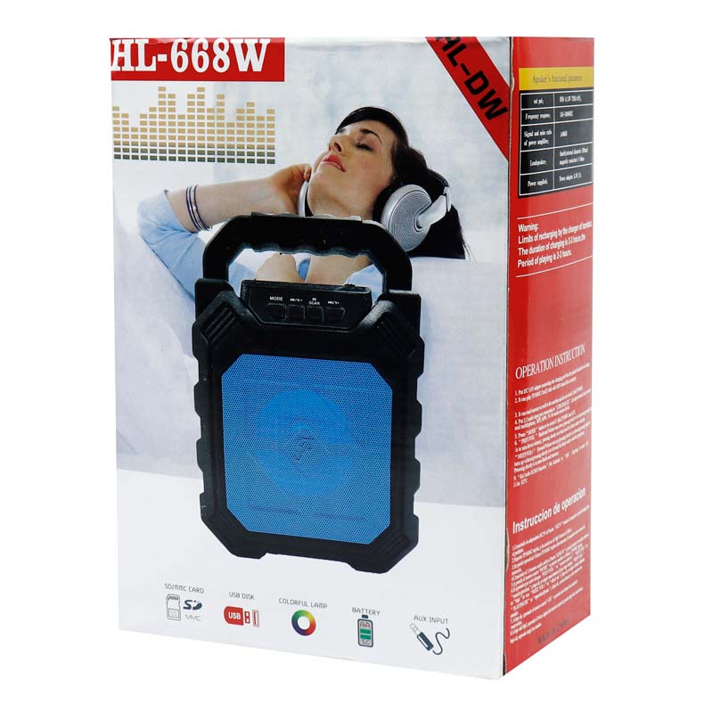 اسپیکر بلوتوثی رم و فلش خور HL-668W