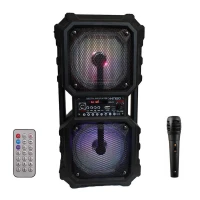 اسپیکر چمدانی بلوتوثی رم و فلش خور Kimiso QS-212 + میکروفون و ریموت کنترل