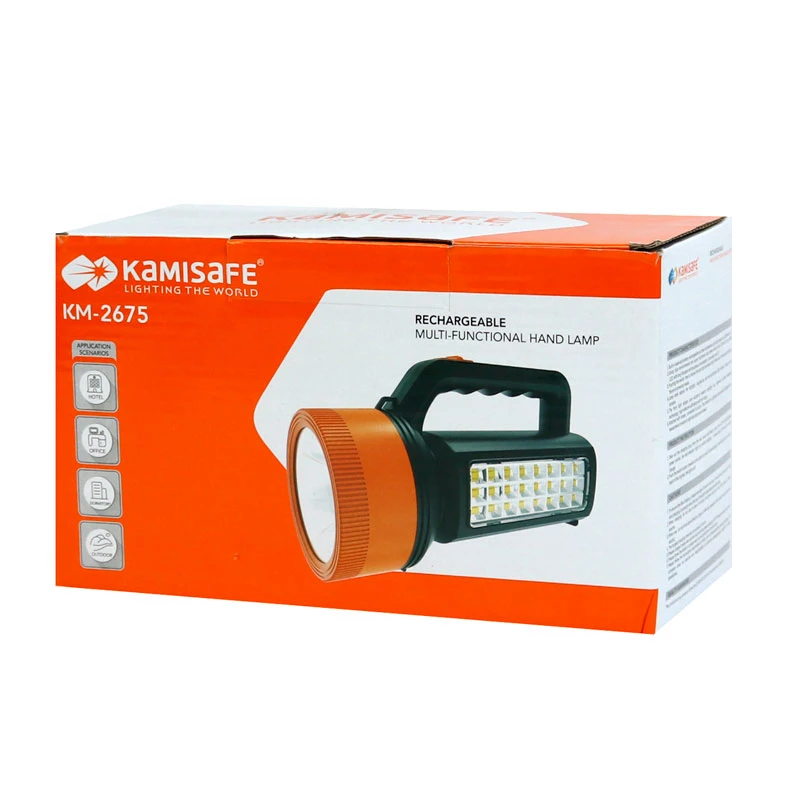 چراغ قوه شارژی 2 کاره Kamisafe KM-2675