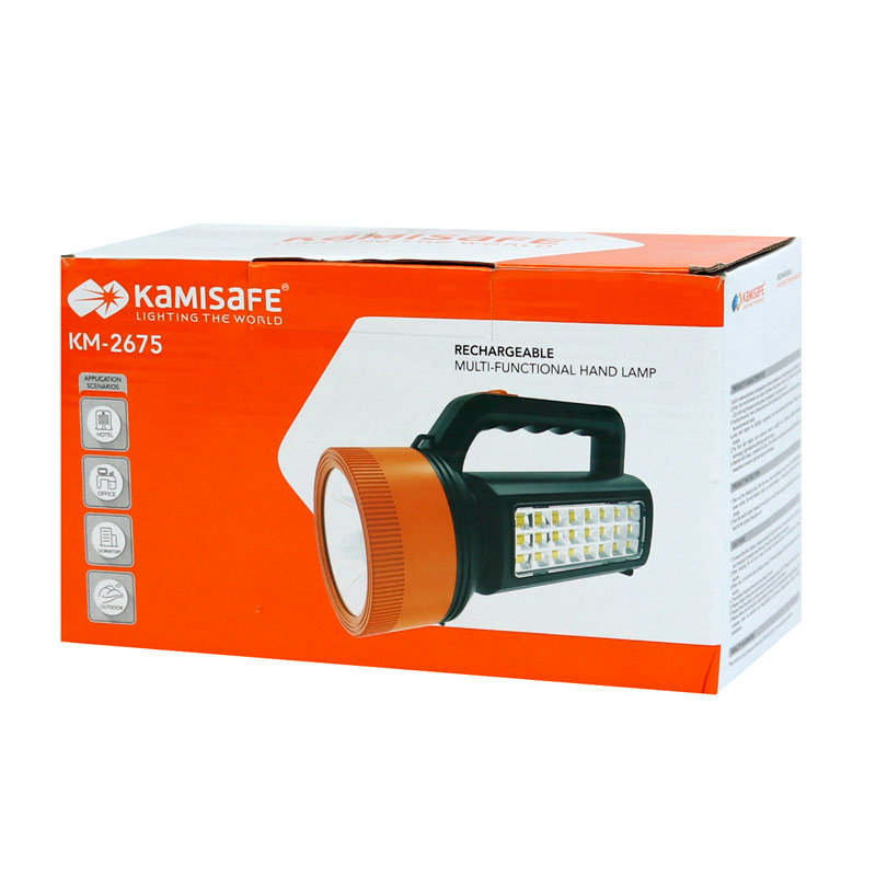 چراغ قوه شارژی 2 کاره Kamisafe KM-2675