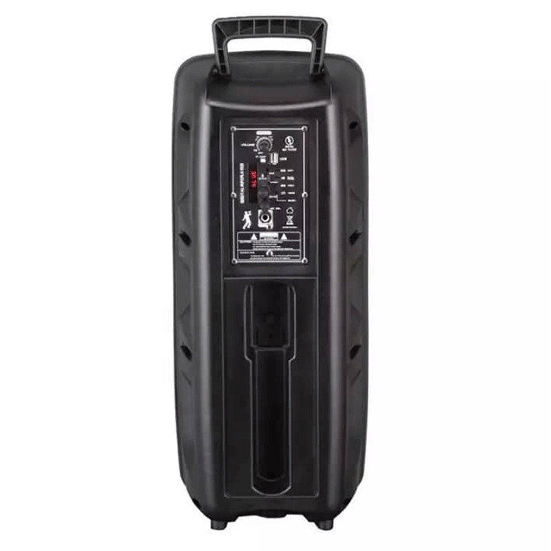 اسپیکر چمدانی بلوتوثی رم و فلش خور Kimiso QS-210 + میکروفون و ریموت کنترل
