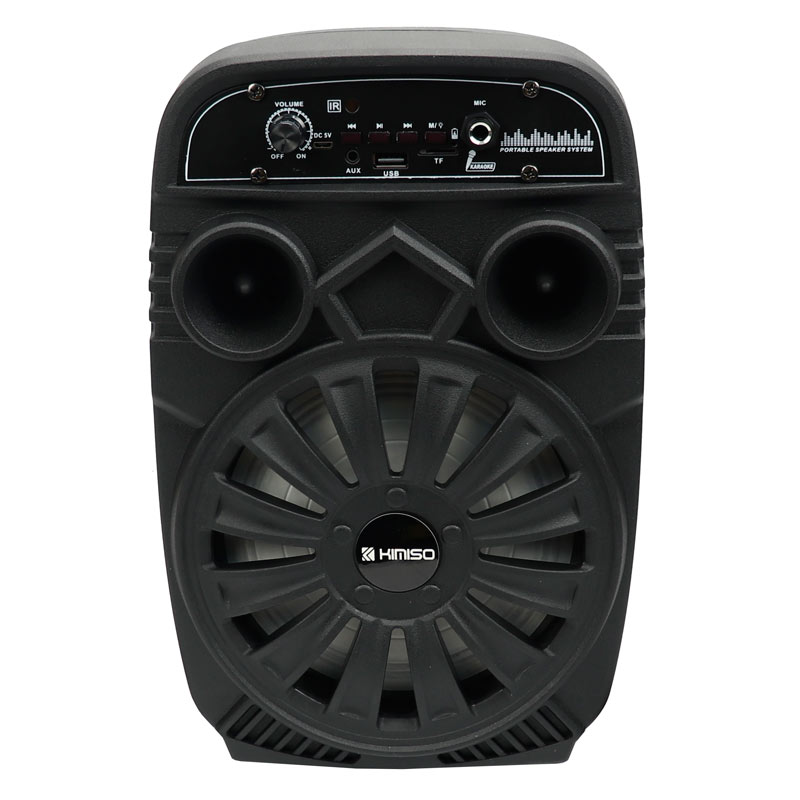 اسپیکر چمدانی بلوتوثی رم و فلش خور Kimiso QS-2605 + میکروفون و ریموت کنترل