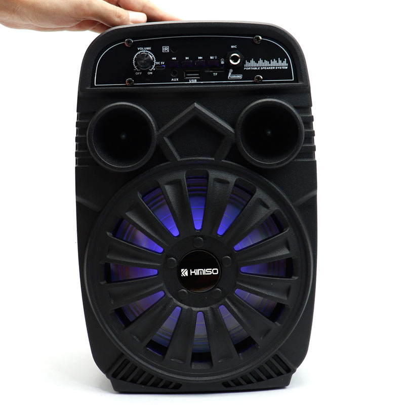 اسپیکر چمدانی بلوتوثی رم و فلش خور Kimiso QS-2605 + میکروفون و ریموت کنترل