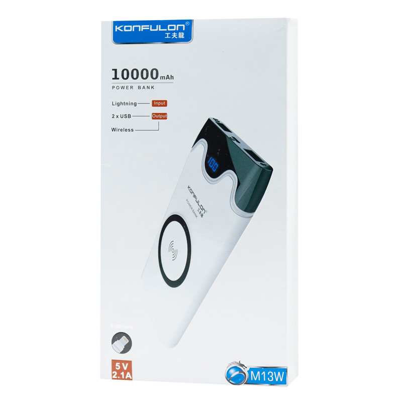 پاور بانک بی سیم 10000 کانفلون Konfulon M13W