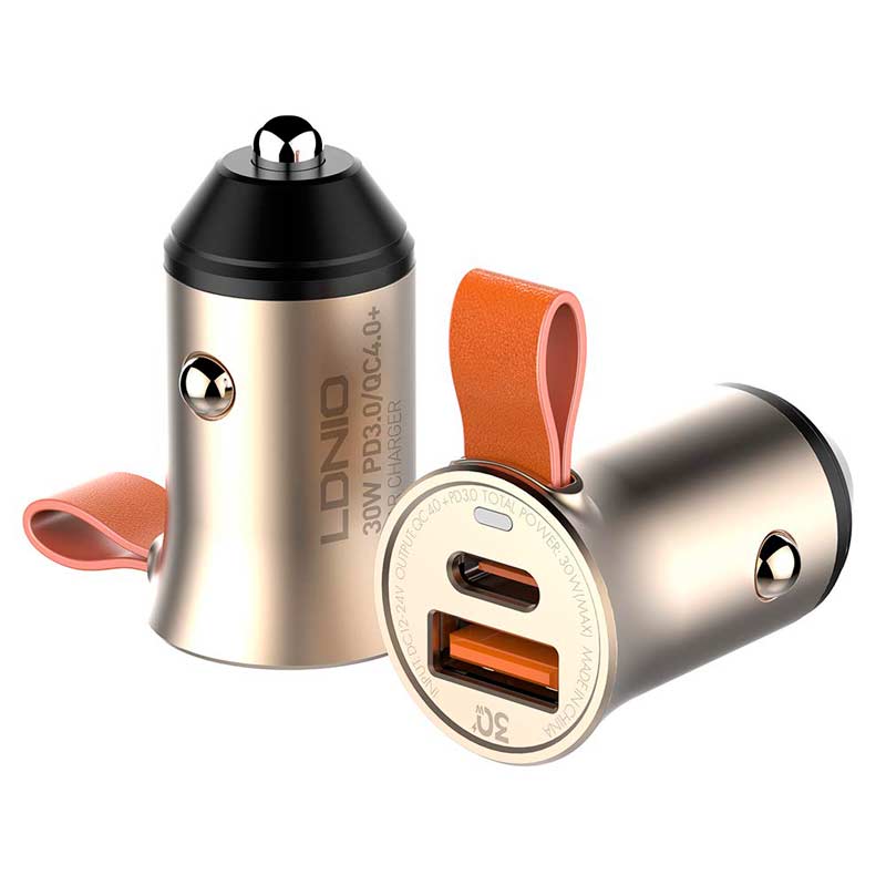 شارژر فندکی فست شارژ LDNIO C506Q 5A QC4 PD3 30W