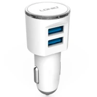 شارژر فندکی LDNIO DL-C29 3.4A HighCopy + کابل آیفونی