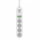چندراهی 4 خانه الدینیو SE4432 با کابل 2 متری + شارژر USB