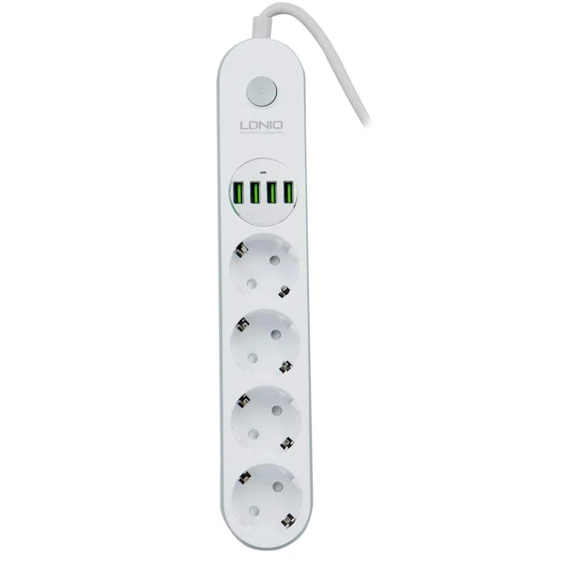 چندراهی 4 خانه الدینیو SE4432 با کابل 2 متری + شارژر USB