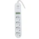 چندراهی 4 خانه الدینیو SE4432 با کابل 2 متری + شارژر USB