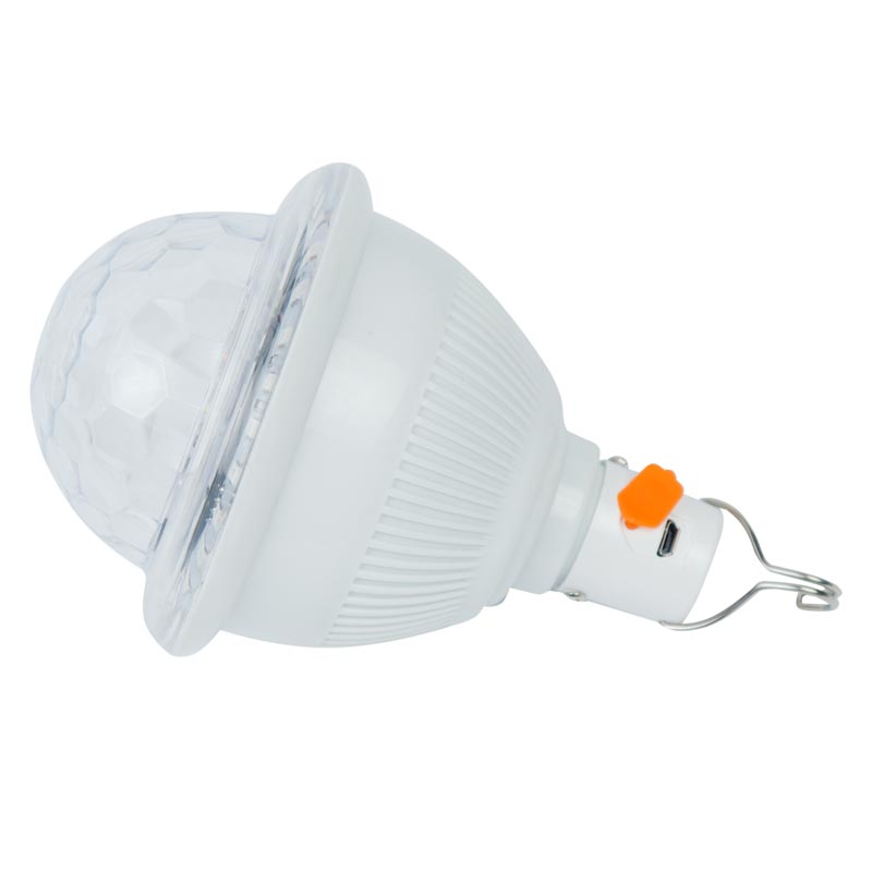 لامپ LED شارژی اسپیکر دار بلوتوثی UFO Crystal Magic Ball 10W