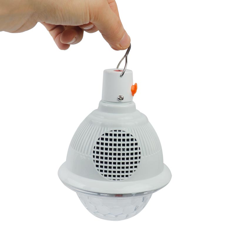 لامپ LED شارژی اسپیکر دار بلوتوثی UFO Crystal Magic Ball 10W
