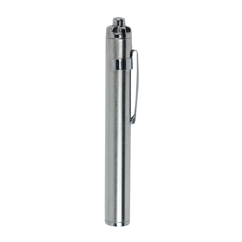چراغ قوه استیل باتری خور 100mm