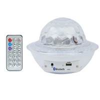 لامپ LED اسپیکر دار بلوتوثی و فلش خور UFO Crystal Magic Ball 12W + ریموت کنترل