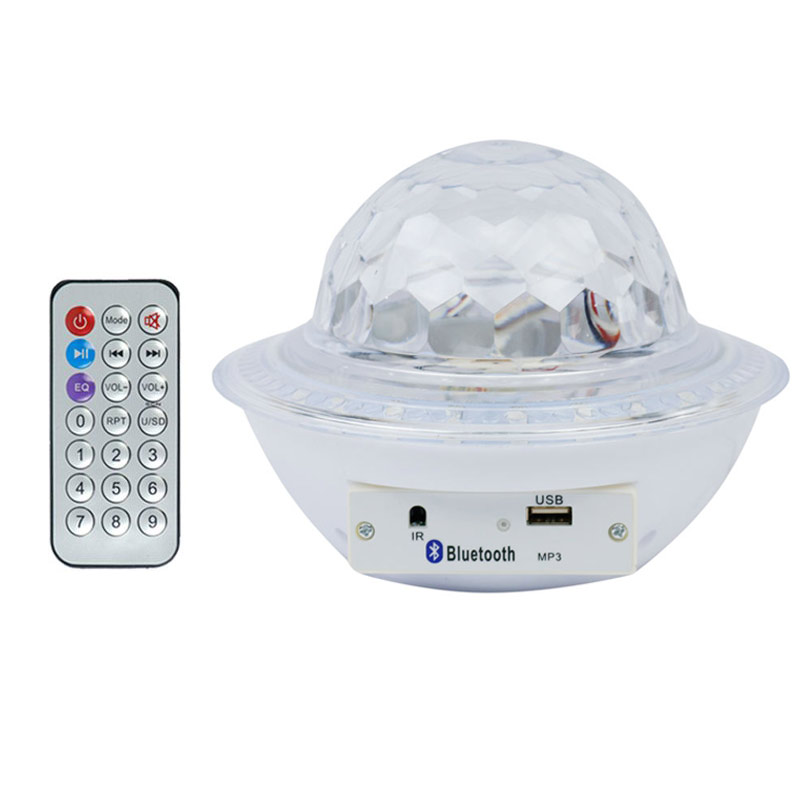 لامپ LED اسپیکر دار بلوتوثی و فلش خور UFO Crystal Magic Ball 12W + ریموت کنترل