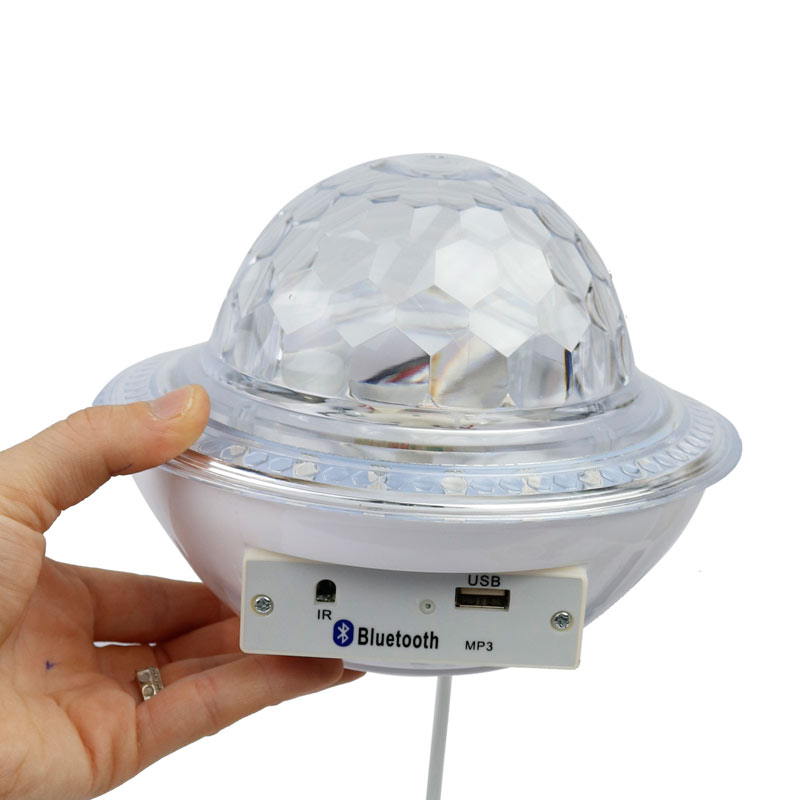 لامپ LED اسپیکر دار بلوتوثی و فلش خور UFO Crystal Magic Ball 12W + ریموت کنترل