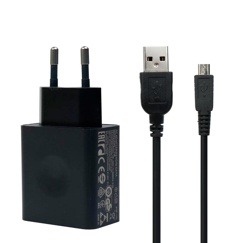 شارژر دیواری اورجینال Lenovo 2A + کابل میکرو یو اس بی
