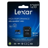 رم میکرو 128 گیگ لکسار Lexar 633X A1 V30 U3 C10 100MB/s + خشاب