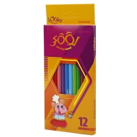 مداد رنگی 12 رنگ لوکی Looky Coloring World