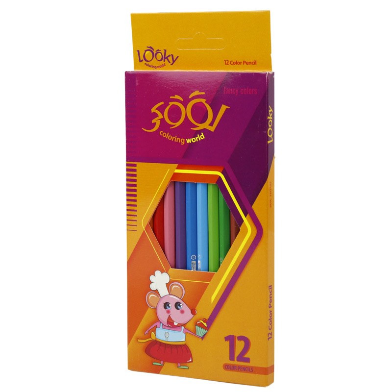 مداد رنگی 12 رنگ لوکی Looky Coloring World