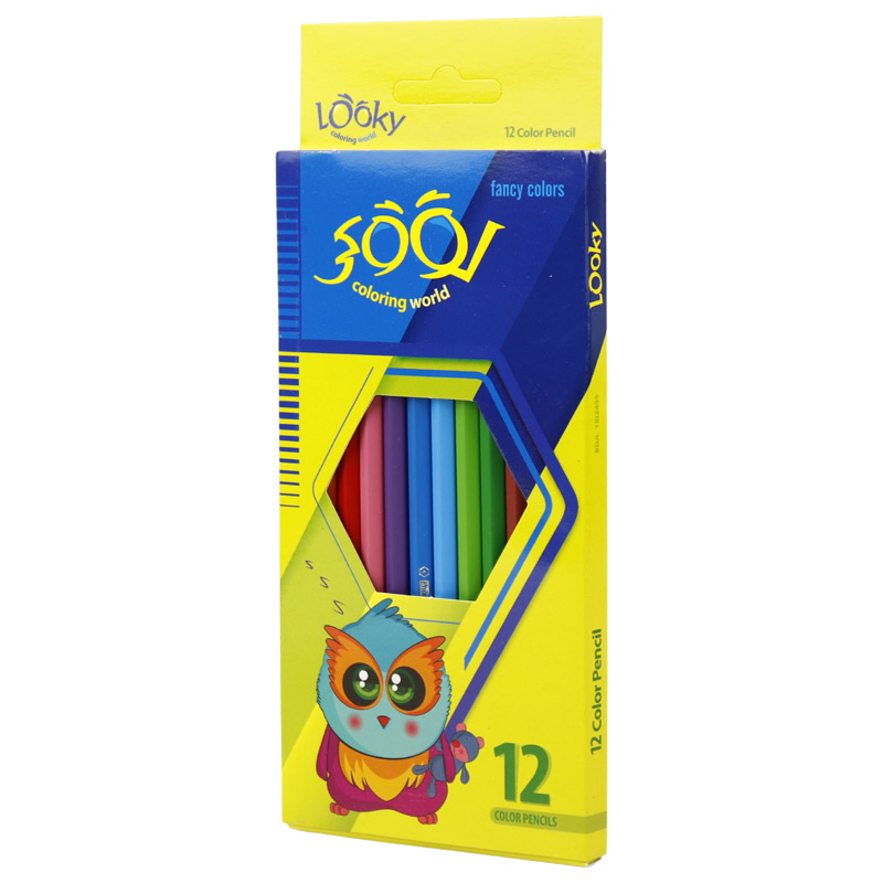 مداد رنگی 12 رنگ لوکی Looky Coloring World