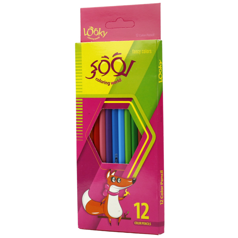 مداد رنگی 12 رنگ لوکی Looky Coloring World