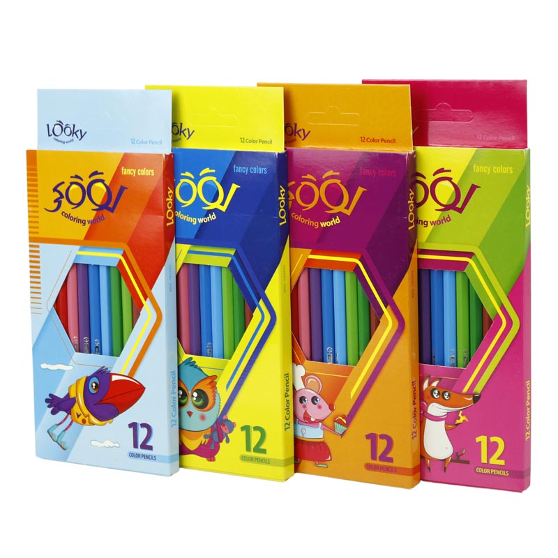 مداد رنگی 12 رنگ لوکی Looky Coloring World