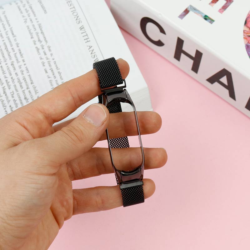 بند فلزی قفل مگنتی Mi Band 5/6 مشکی