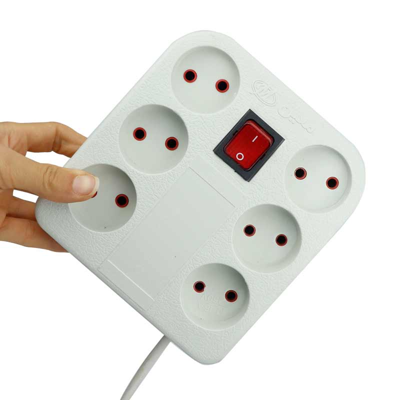 چند راهی 6 خانه برق معین الکتریک با کابل 3٫5 متری