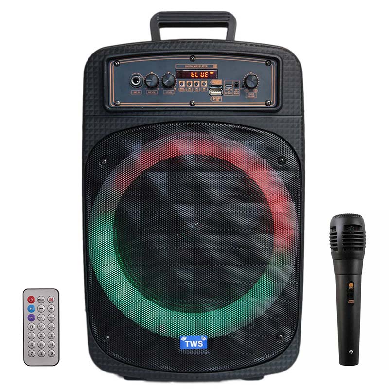 اسپیکر چمدانی بلوتوثی رم و فلش خور ND-W98 + میکروفون و ریموت کنترل