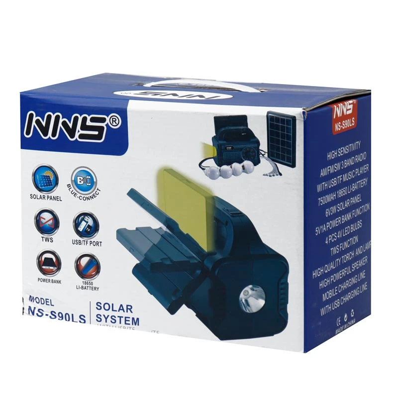 پاوربانک و رادیو اسپیکر بلوتوثی خورشیدی NS-S90LS