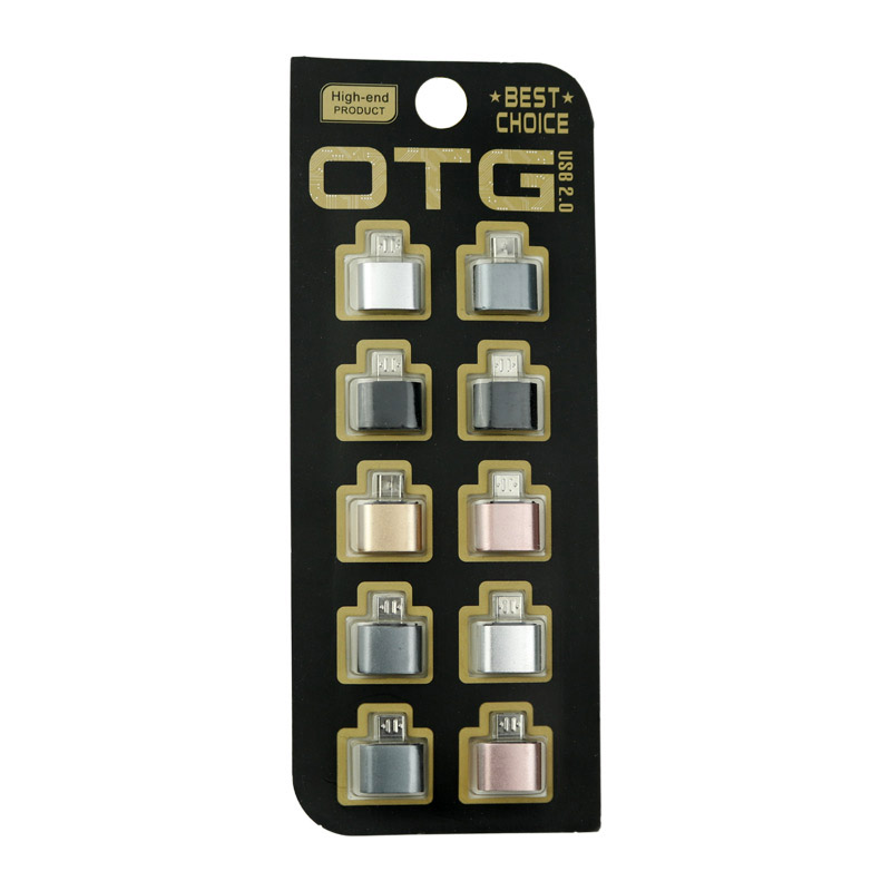 تبدیل OTG MicroUSB بسته 10 عددی فلزی