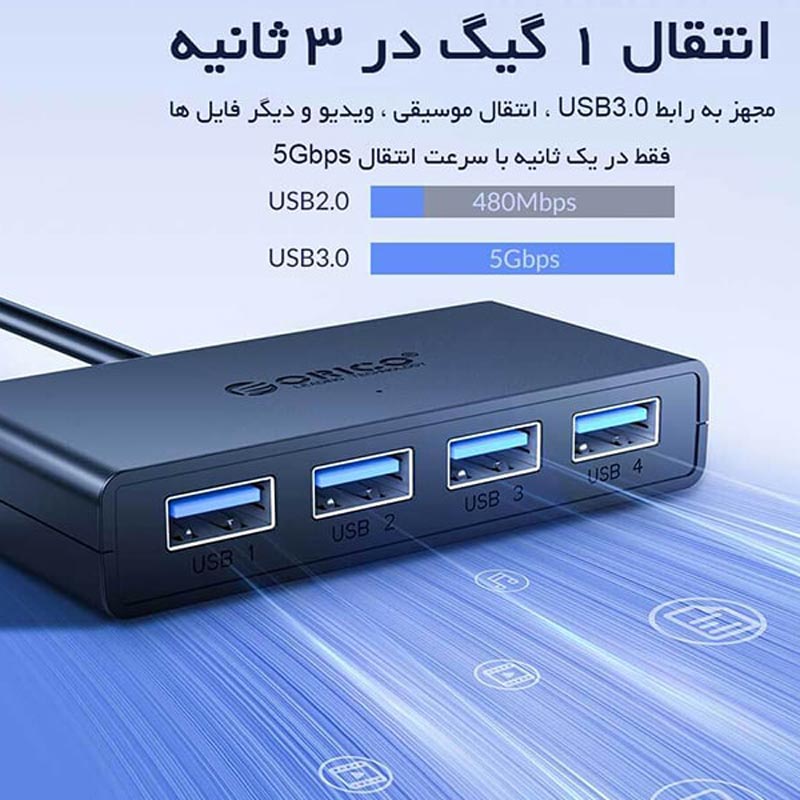 هاب 4 پورت USB3.0 اوریکو G11-H4-U3-03