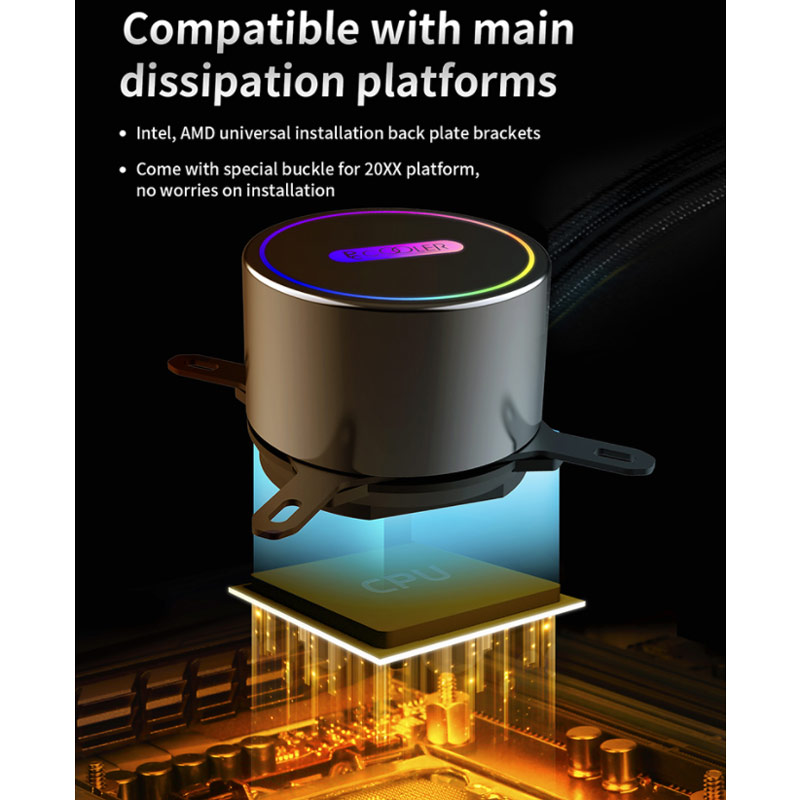 فن خنک کننده CPU پی سی کولر PCcooler GI-CL120 VC RGB