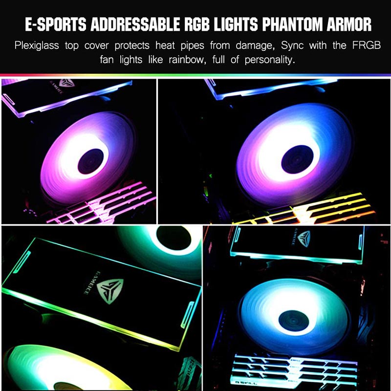 فن خنک کننده CPU پی سی کولر PCcooler GI-D56A HALO RGB