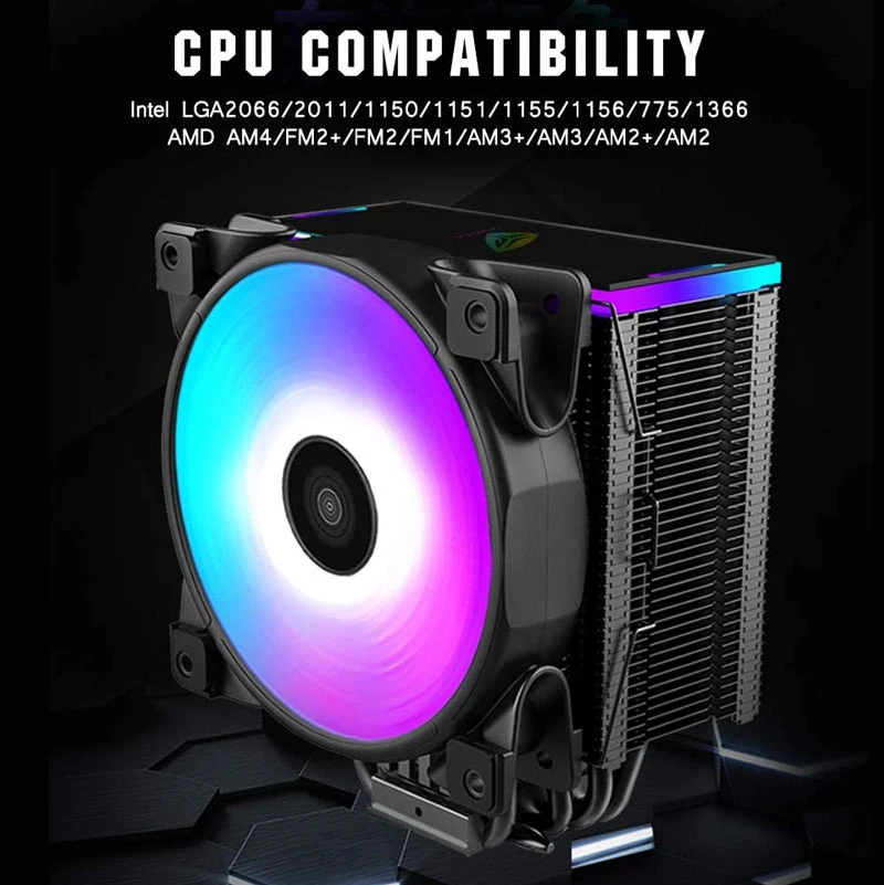 فن خنک کننده CPU پی سی کولر PCcooler GI-D56A HALO RGB