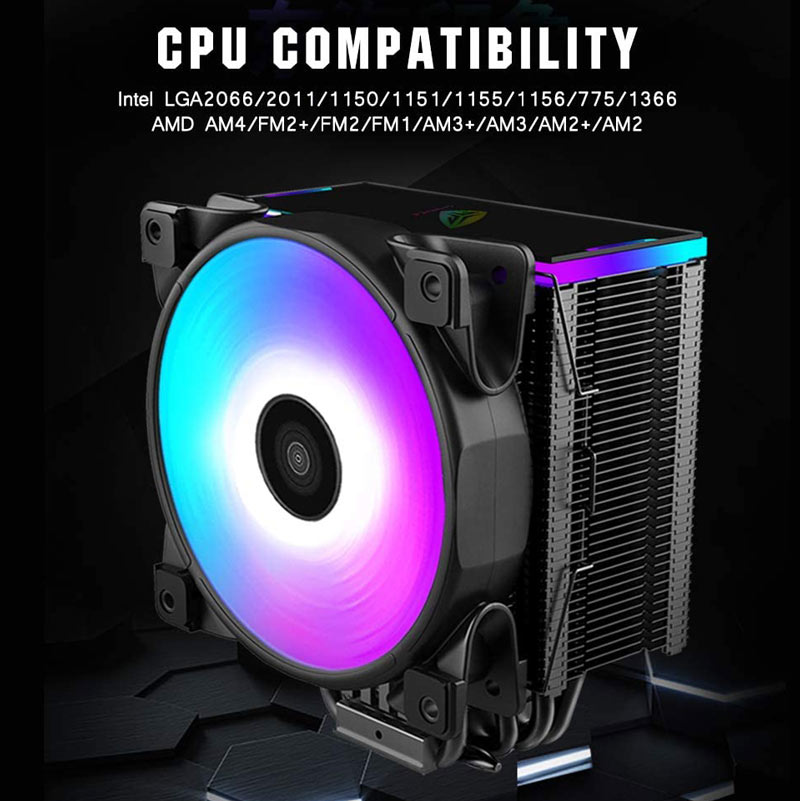 فن خنک کننده CPU پی سی کولر PCcooler GI-D56A HALO RGB
