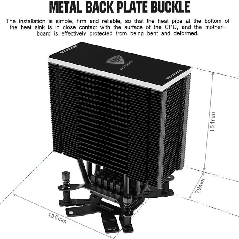 فن خنک کننده CPU پی سی کولر PCcooler GI-D56A HALO RGB