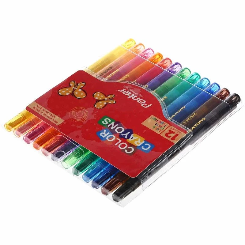 مداد شمعی 12 رنگ پنتر Panter RC 101 بسته بندی 12 عددی