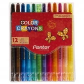 مداد شمعی 12 رنگ پنتر Panter RC 101 بسته بندی 12 عددی