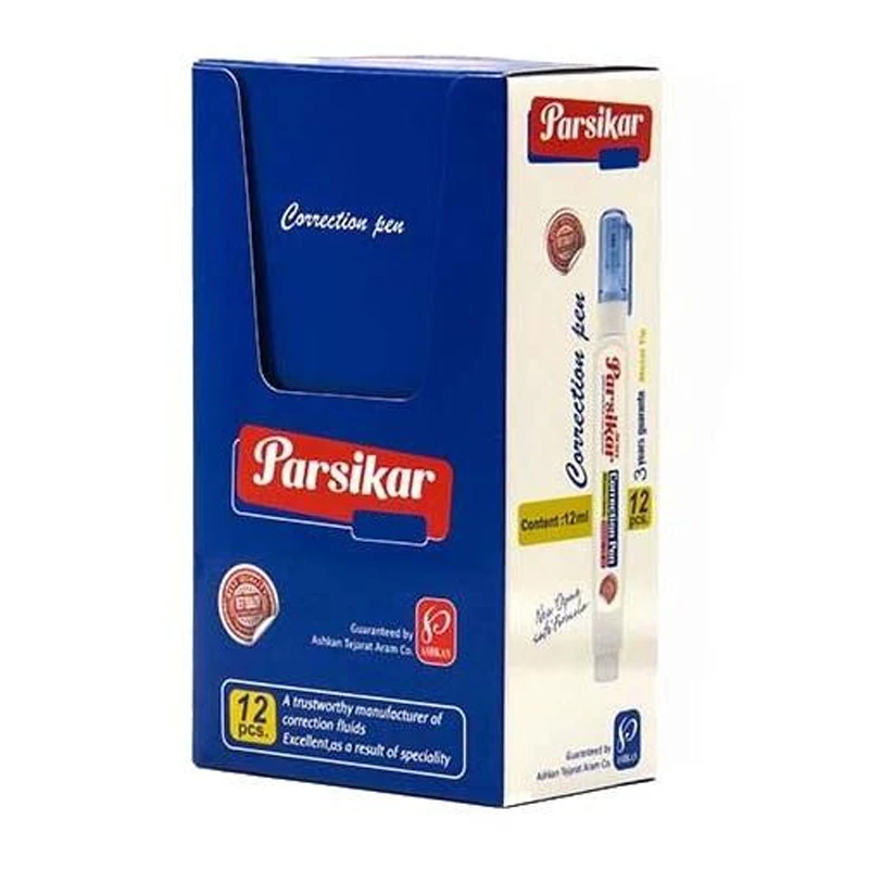 غلط گیر قلمی 12 میلی لیتری پارسیکار JM603 بسته 12 عددی